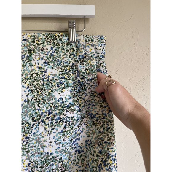 J. Crew Y2K White Floral Mini Skirt Cotton Blend Size 8 - Picture 5 of 9